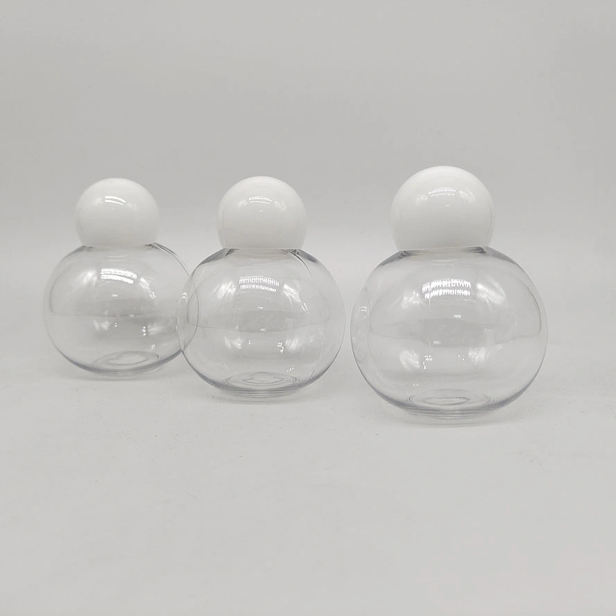 50ml Transparent Clear Round Shape Pet Plastic Bottle Packaging for Baby Care Product