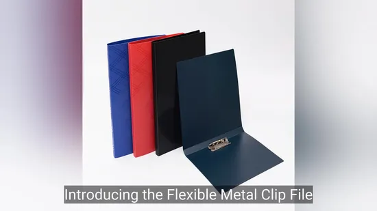 Flexible Metal Clip File Folder, Report Cover Plastic PP Clamp Binder Folder