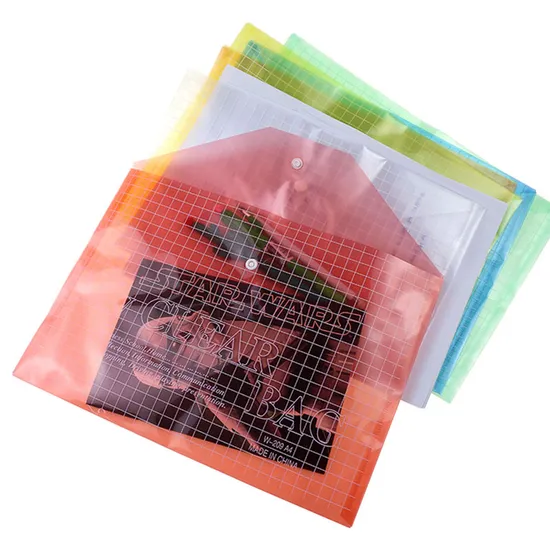Whosale A4 Size PP Clear Transparent File Folder for Office Supply