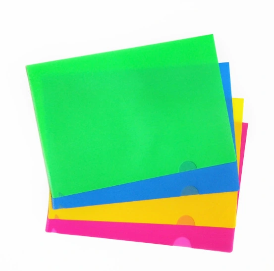 Free Sample PP Plastic L Shape File Folder for A4