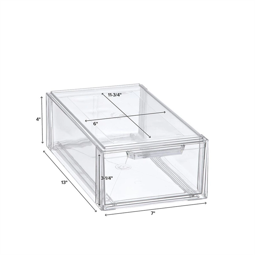 Acrylic Shoe Display Case Ultra Clear Plastic Stackable Sneaker Storage Box