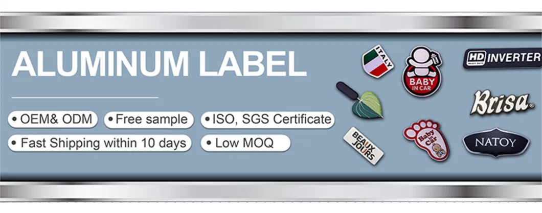Promotional Label Stickers/Tags/Nameplate for Your Company Brand