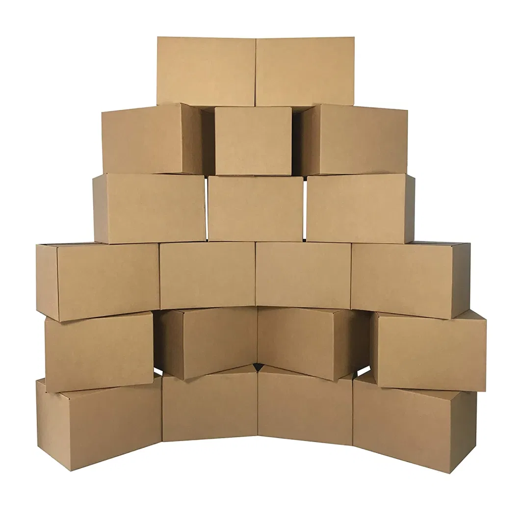 Custom 3/5 Ply Bc Flute Double Walls Corrugated Cardboard Brown Kraft Paper Packaging Carton Box for Heavy Fruit Electronic Moving Packing Shipping