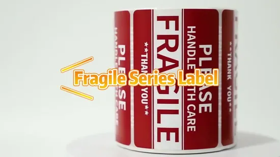Self Adhesive 3X5inch Fragile Stickers Shipping Label Fragile Warning Banner Label 