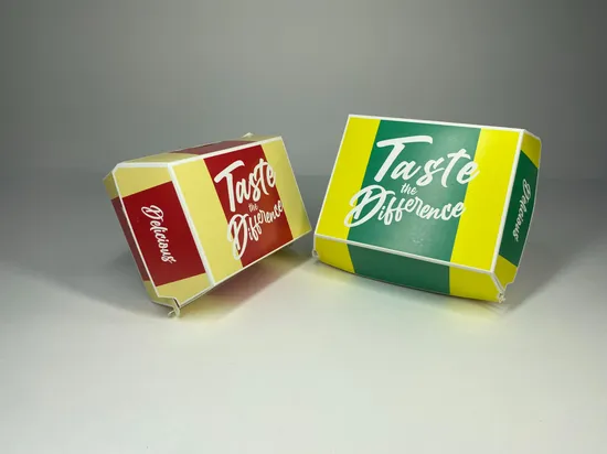 Clamshell Disposable Kraft Paper Foodgrade Takeaway Packing Burger Box 