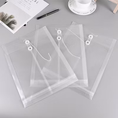 Envelope Document PP A4 Size File Folder with Snaps Buttons Elastic Flap Folder for Office Supplies