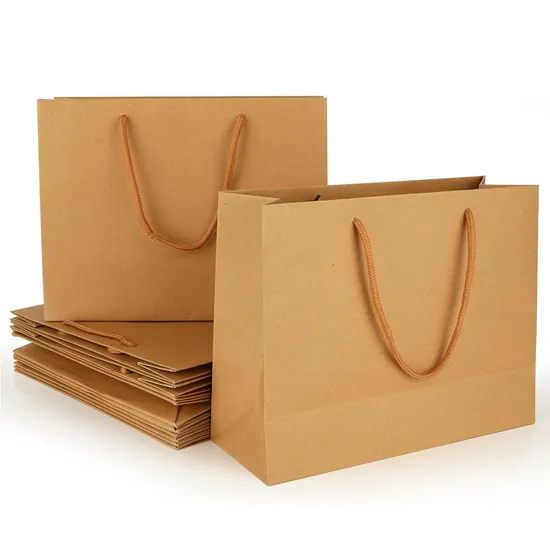 Custom Logo Size Large Packaging Shopping Paper Gift Bag with Handle 