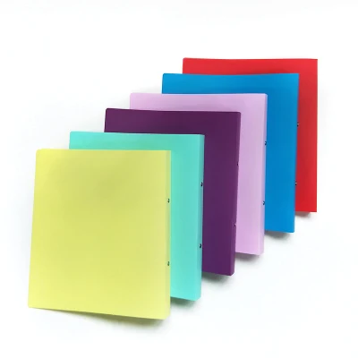 Fancy Color PP Cover File Folder 2 Hole Ring Binder Refillable Document Folder