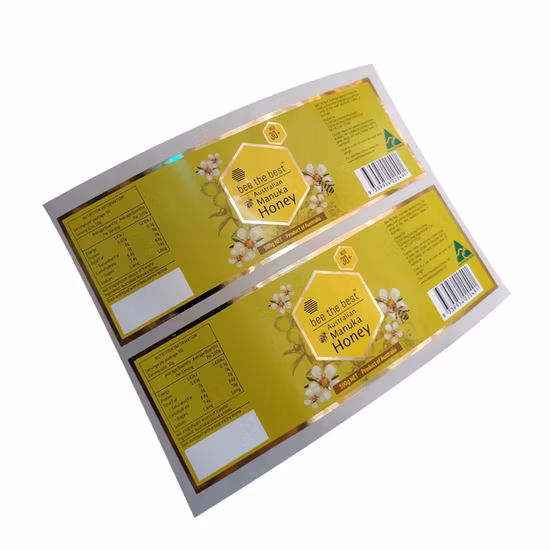 Factory Custom Order Folding Booklet Label Plastic Glass Bottle Double Layer Label