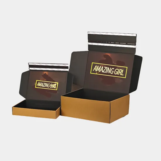 Personalized Zipper Closure Corrugated Packaging Box for E